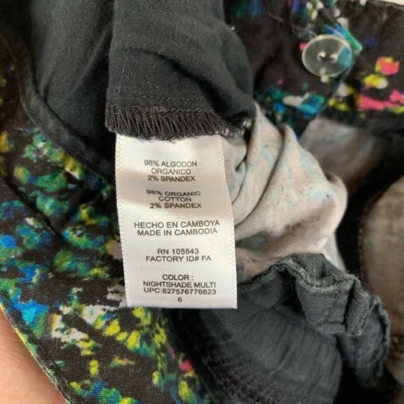 DEREK LAM FOR DESIGN NATION Ankle Chino Pants Black Multi Size 6 Cotton Stretch - Picture 6 of 6